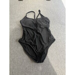 Hurley Women's Black One Piece Swimsuit M UPF 50+ Beach Summer Swim Pool